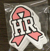 Load image into Gallery viewer, HR sticker- Heather Ruane breast cancer sticker and magnet -fundraiser
