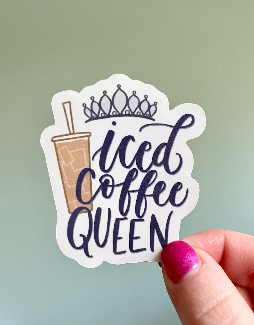 Iced Coffee Queen Sticker