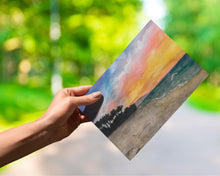 Load image into Gallery viewer, Sunset Beach Glow – Watercolor Print
