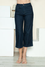 Load image into Gallery viewer, Judy Blue Full Size Side Seam Braid Detail Crop Wide Leg Jeans
