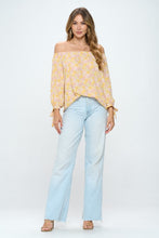 Load image into Gallery viewer, RENEE C Floral Off-Shoulder Long Sleeve Blouse
