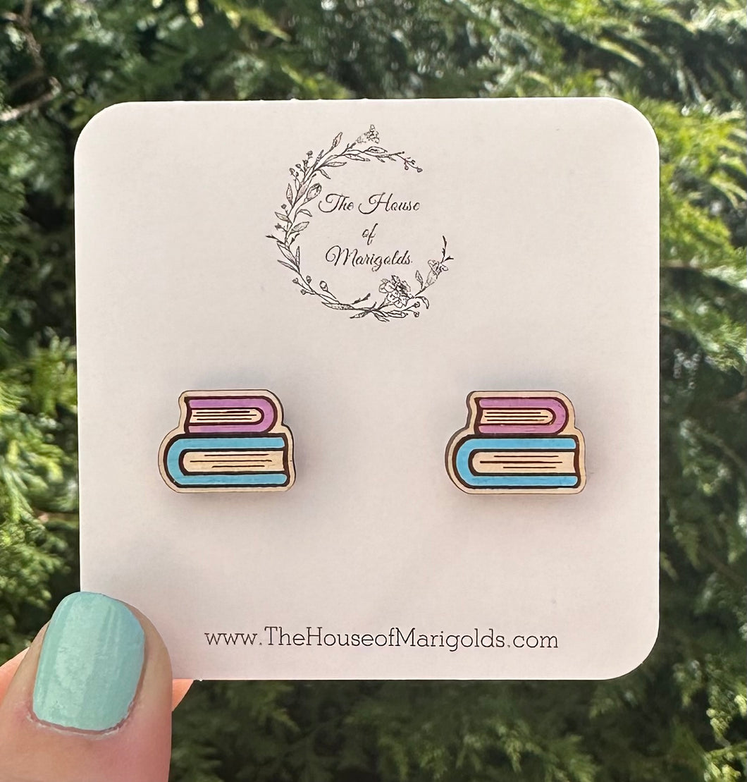 Book Stud Earrings