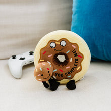 Load image into Gallery viewer, &quot;You Complete Me&quot; Plush Chocolate Donut
