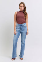 Load image into Gallery viewer, Judy Blue Full Size Raw Hem High Rise Bootcut Jeans
