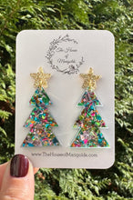 Load image into Gallery viewer, Dangle Christmas Tree Earrings
