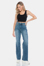 Load image into Gallery viewer, Judy Blue Full Size Tummy Control Cut Raw Hem Straight Jeans
