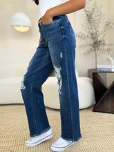 Load image into Gallery viewer, Judy Blue Full Size Mid Rise Distressed Raw Hem Jeans
