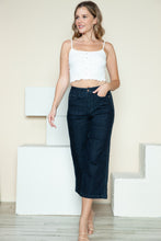 Load image into Gallery viewer, Judy Blue Full Size Side Seam Braid Detail Crop Wide Leg Jeans
