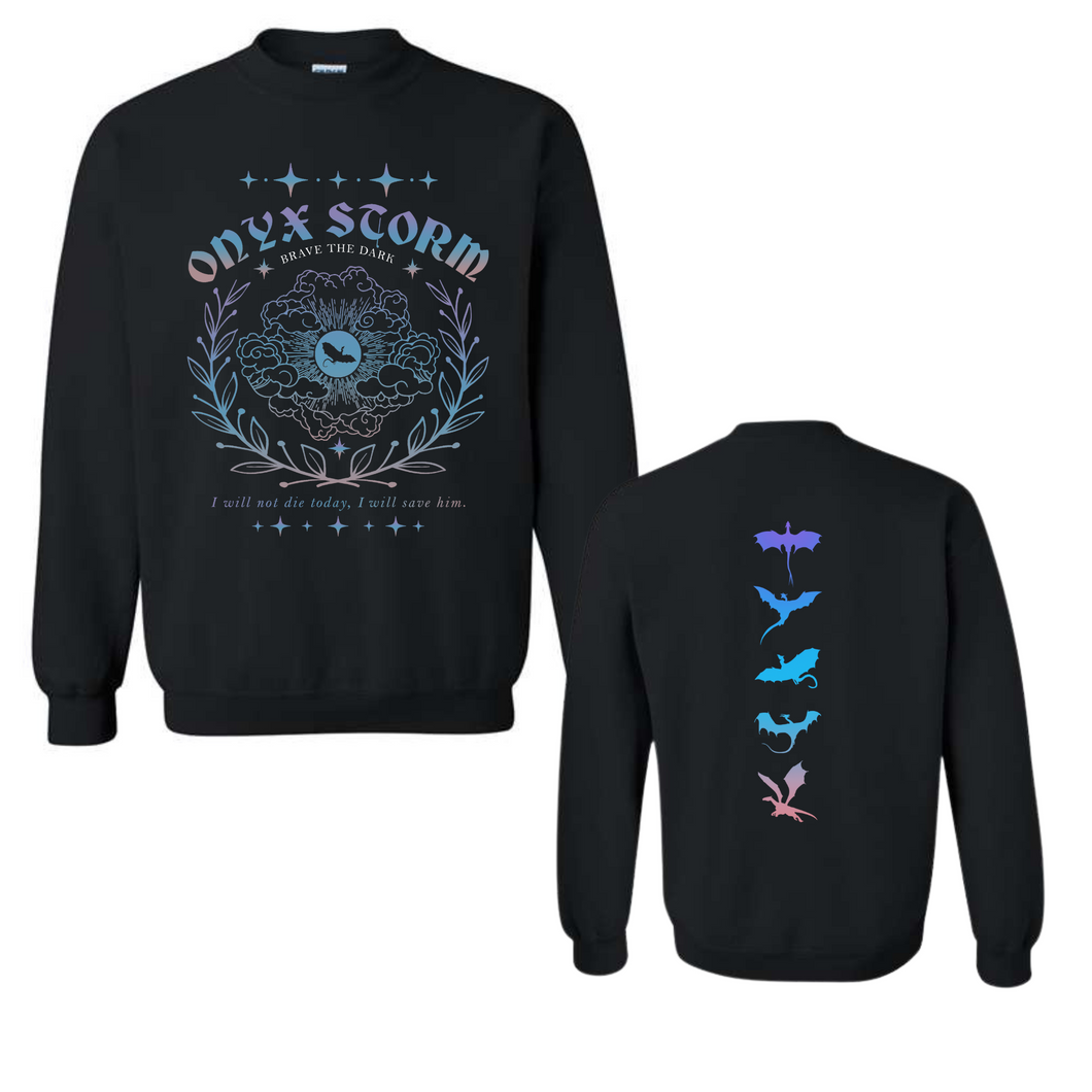 OS crewneck fourth wing -black