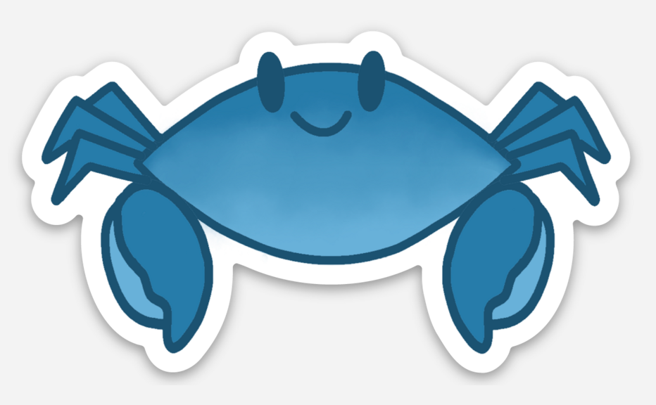 Happy Crab Sticker