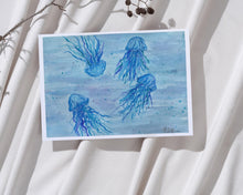 Load image into Gallery viewer, Jellies - Watercolor Print
