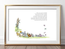 Load image into Gallery viewer, Pooh Stuck Hole Watercolor Illustration 8x10
