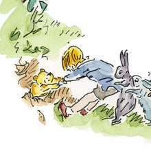 Load image into Gallery viewer, Pooh Stuck Hole Watercolor Illustration 8x10
