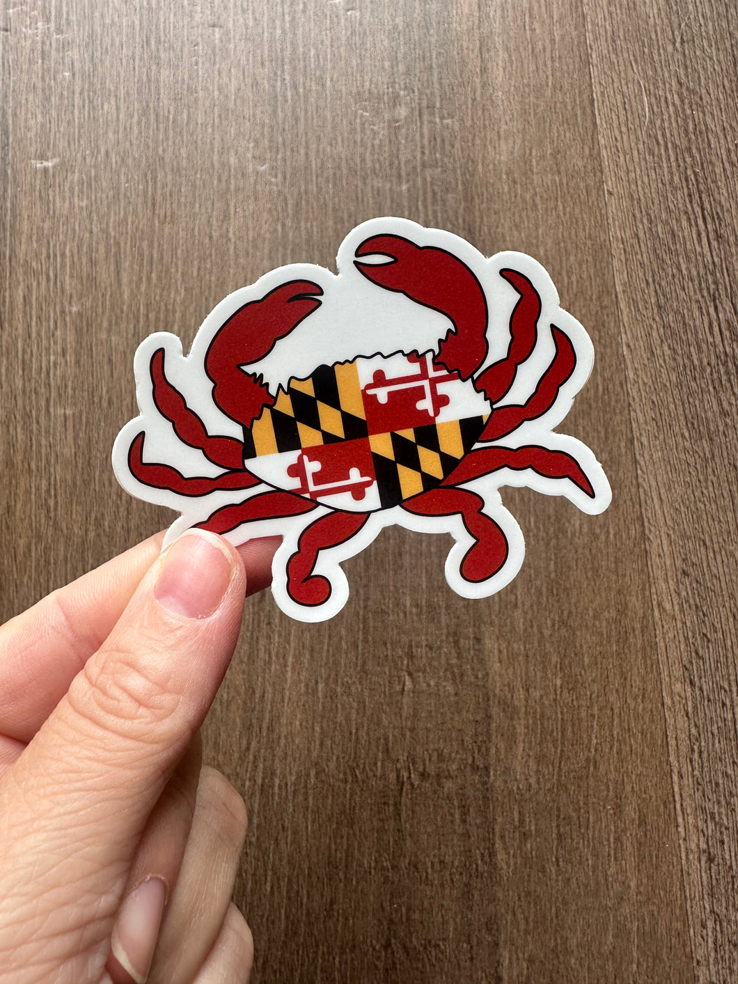 Maryland Flag Crab Sticker