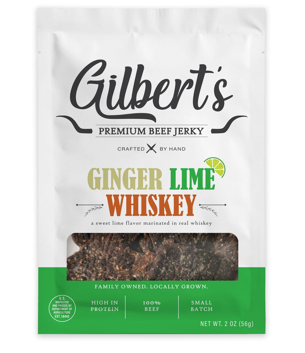 Ginger Lime Whiskey Jerky- 2oz 