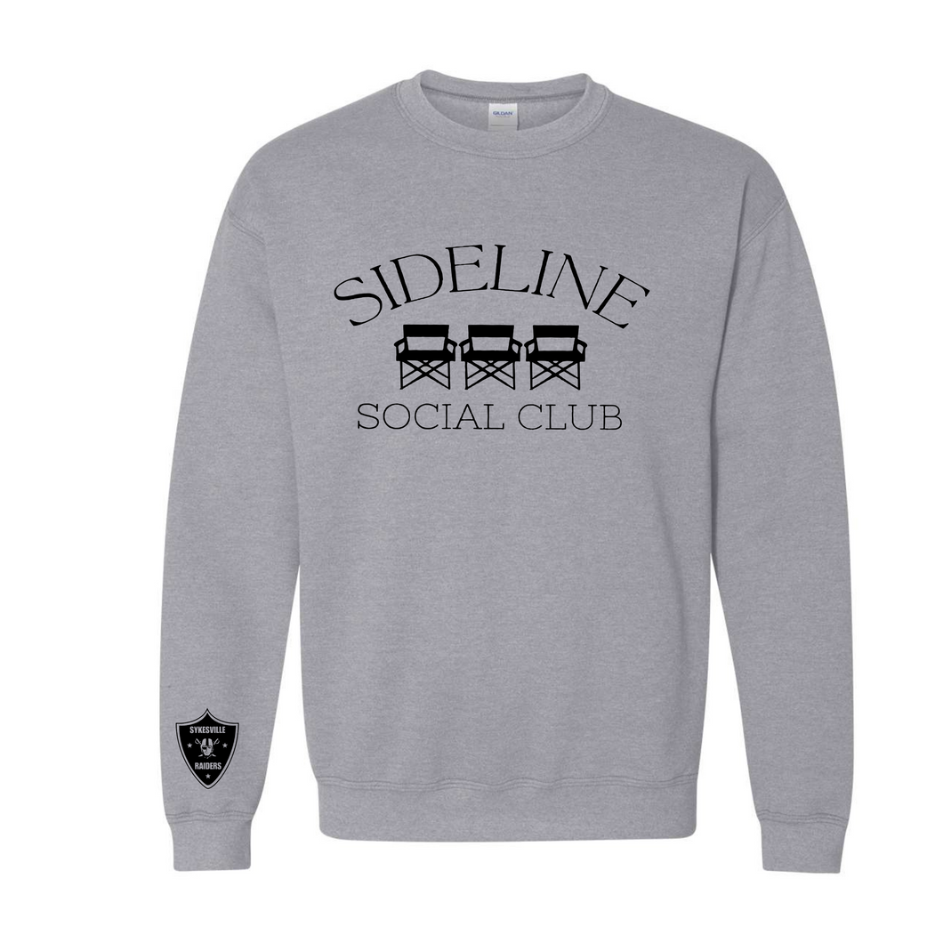 Raider apparel- sideline social club w/arm logo- tee, long sleeve, hoodie, crewneck