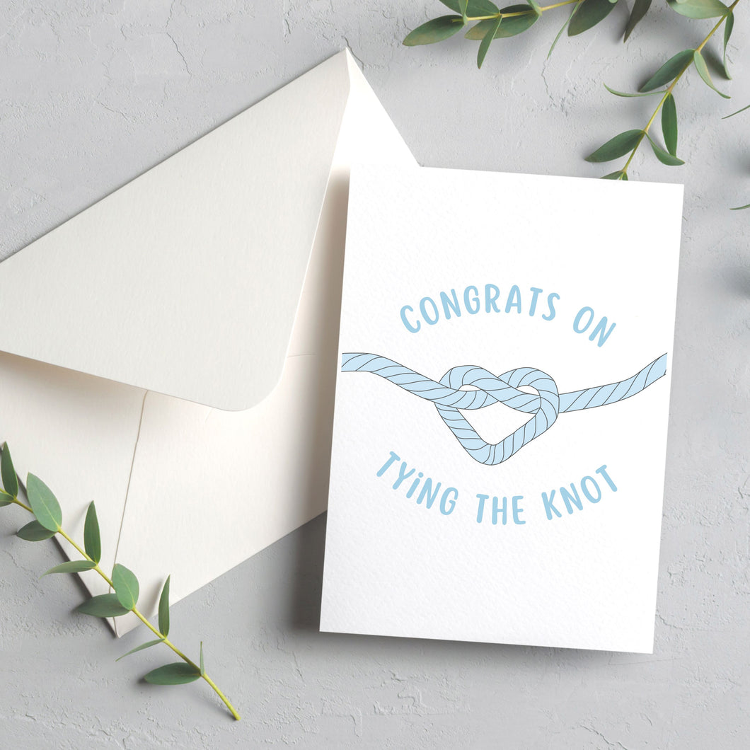 Tying the Knot blank greeting card
