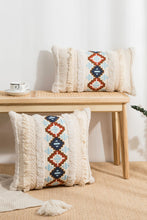 Load image into Gallery viewer, 2 pack flat lay embroidered fringe detail pillow cover from Tidal Salt Co
