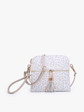Load image into Gallery viewer, Cheetah Crossbody/Wristlet w/ Front Zip Pocket: Beige

