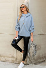 Load image into Gallery viewer, Sherpa Dropped Shoulder Long Sleeve Hoodie
