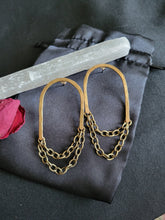 Load image into Gallery viewer, Bronze Chain Statement Earrings
