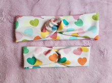 Load image into Gallery viewer, Multi Color Heart Stretch Headband - Youth
