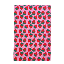 Load image into Gallery viewer, Strawberries Patterned Waffle Kitchen Dish Towel
