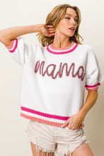 Load image into Gallery viewer, BiBi MAMA Contrast Trim Short Sleeve Sweater
