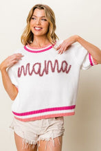 Load image into Gallery viewer, BiBi MAMA Contrast Trim Short Sleeve Sweater
