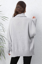 Load image into Gallery viewer, Turtle Neck Long Sleeve Ribbed Sweater
