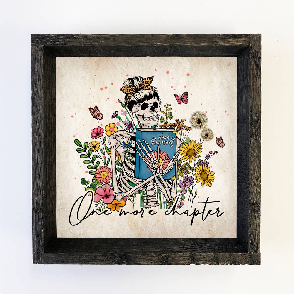 One More Chapter Reading Skeleton - Cute Skeleton