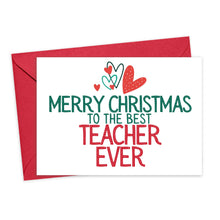 Load image into Gallery viewer, Teacher Christmas Card Holiday Greeting Cards Teacher Gifts
