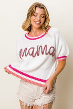 Load image into Gallery viewer, BiBi MAMA Contrast Trim Short Sleeve Sweater
