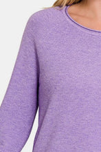 Load image into Gallery viewer, Zenana Rolled Round Neck Long Sleeve Sweater
