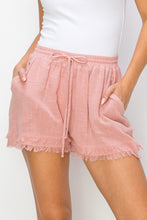 Load image into Gallery viewer, HYFVE Drawstring Cotton Gauze Frayed Shorts
