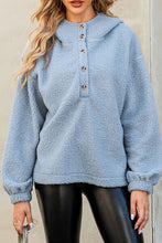Load image into Gallery viewer, Sherpa Dropped Shoulder Long Sleeve Hoodie
