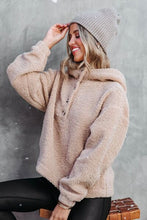 Load image into Gallery viewer, Sherpa Dropped Shoulder Long Sleeve Hoodie
