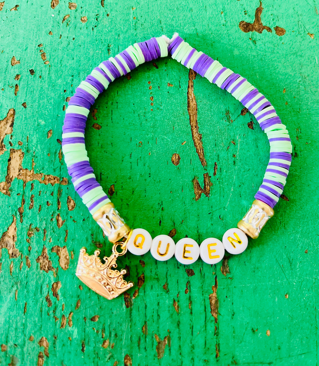 Purple Green Queen Bracelet