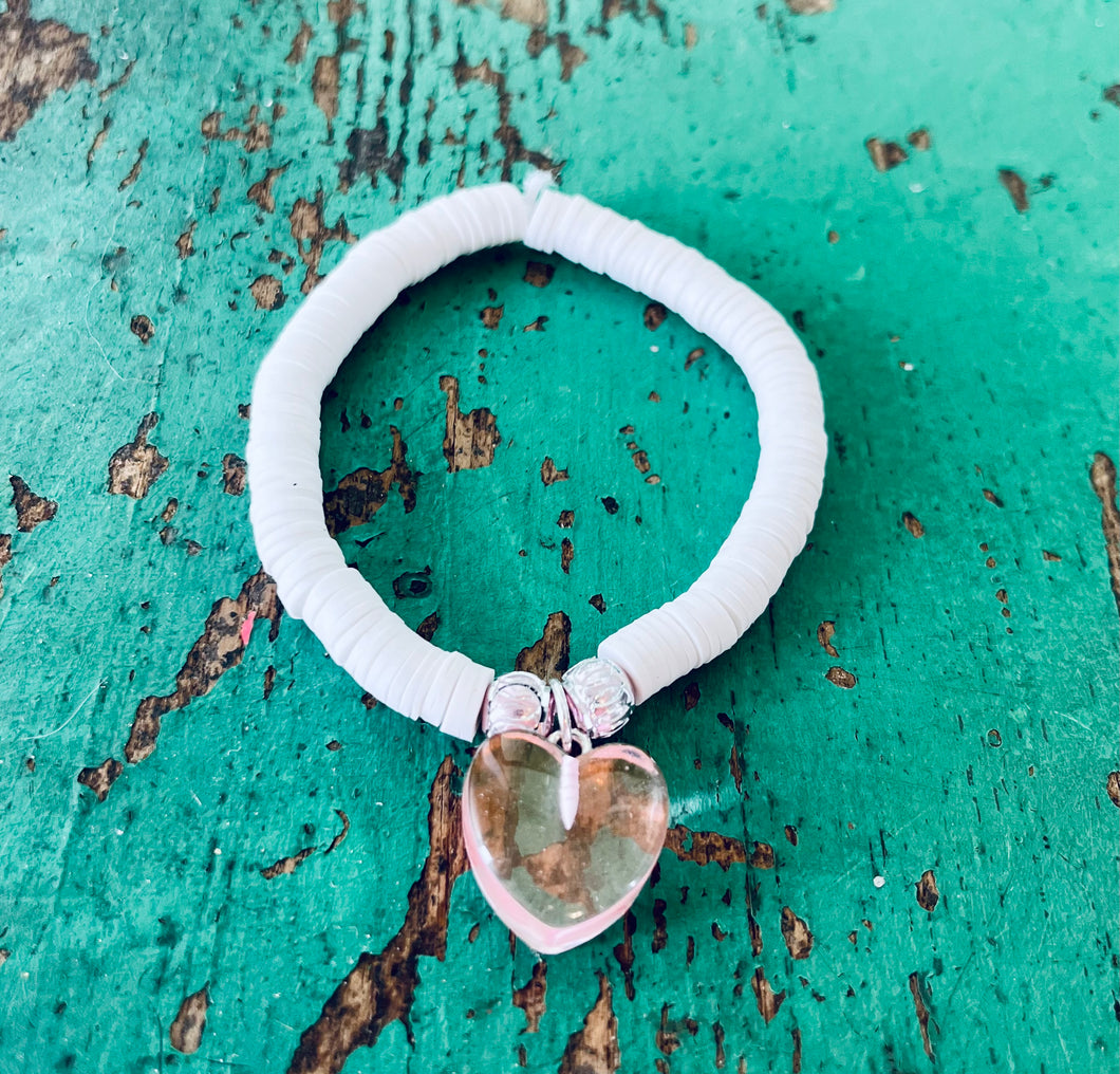 Pink Jelly Heart Bracelet