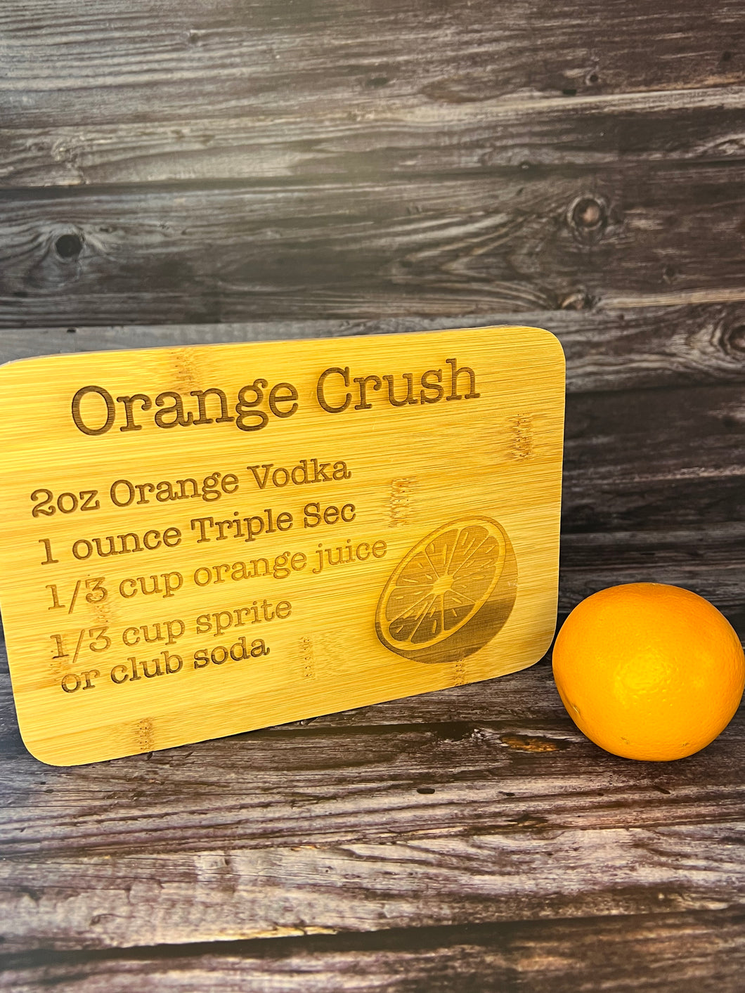 Orange crush Drink recipe board