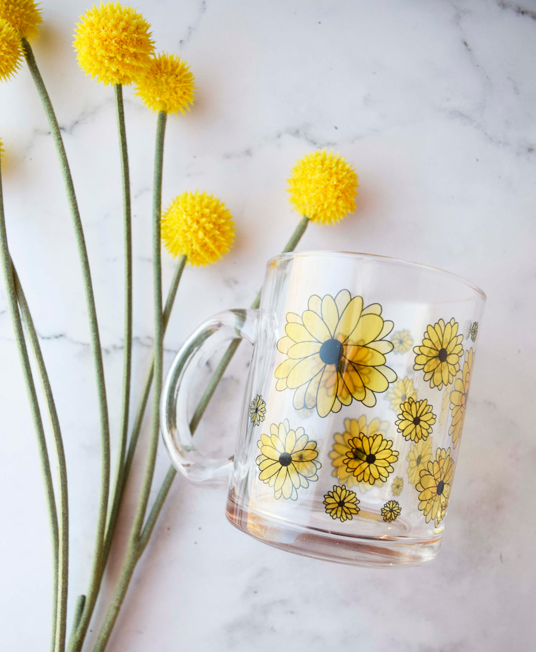 Black Eyed Susan Glass Mug