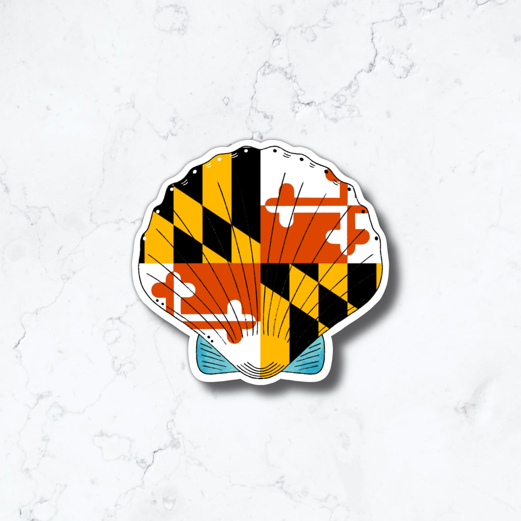 Maryland Seashell Sticker