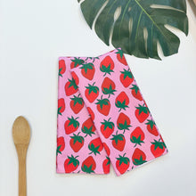 Load image into Gallery viewer, Strawberries Patterned Waffle Kitchen Dish Towel
