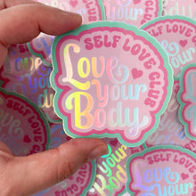 Load image into Gallery viewer, Love Your Body Self Love Club Sticker
