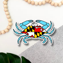 Load image into Gallery viewer, Maryland Crab Flag Sticker *MISSPRINT*
