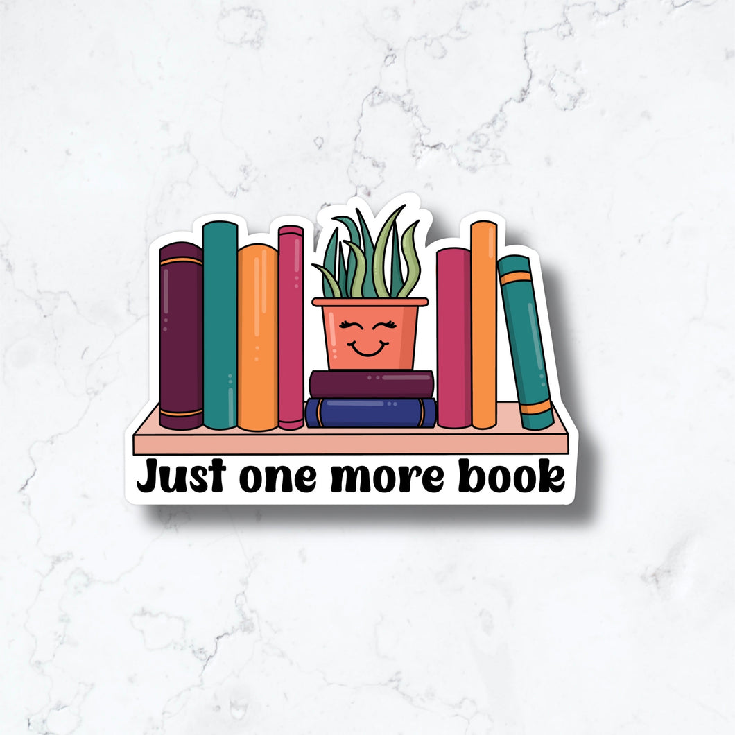 Just One More Book Sticker