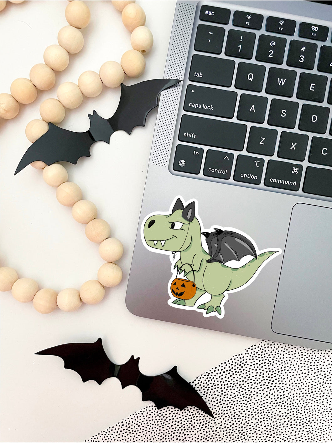 Dino Bat Halloween Sticker