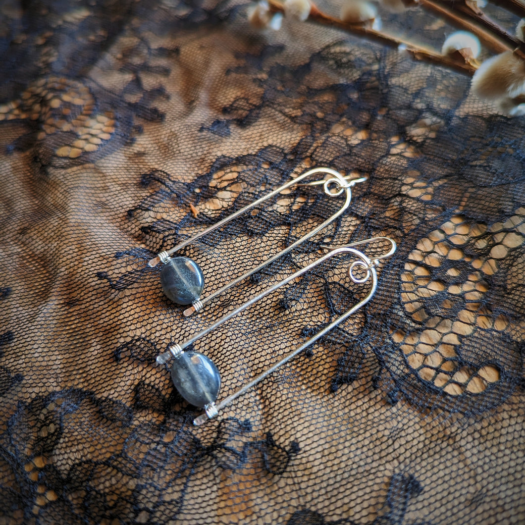 Labradorite Turn Earrings