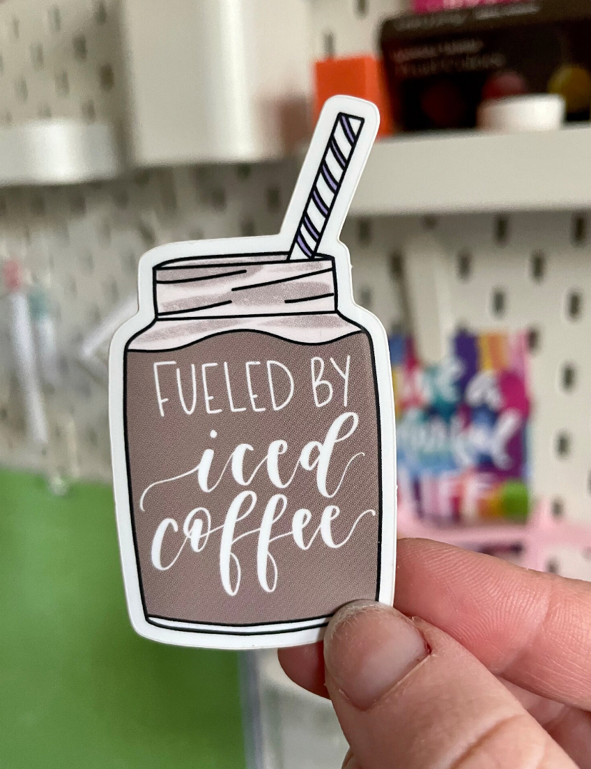 Fueled By Iced Coffee Sticker