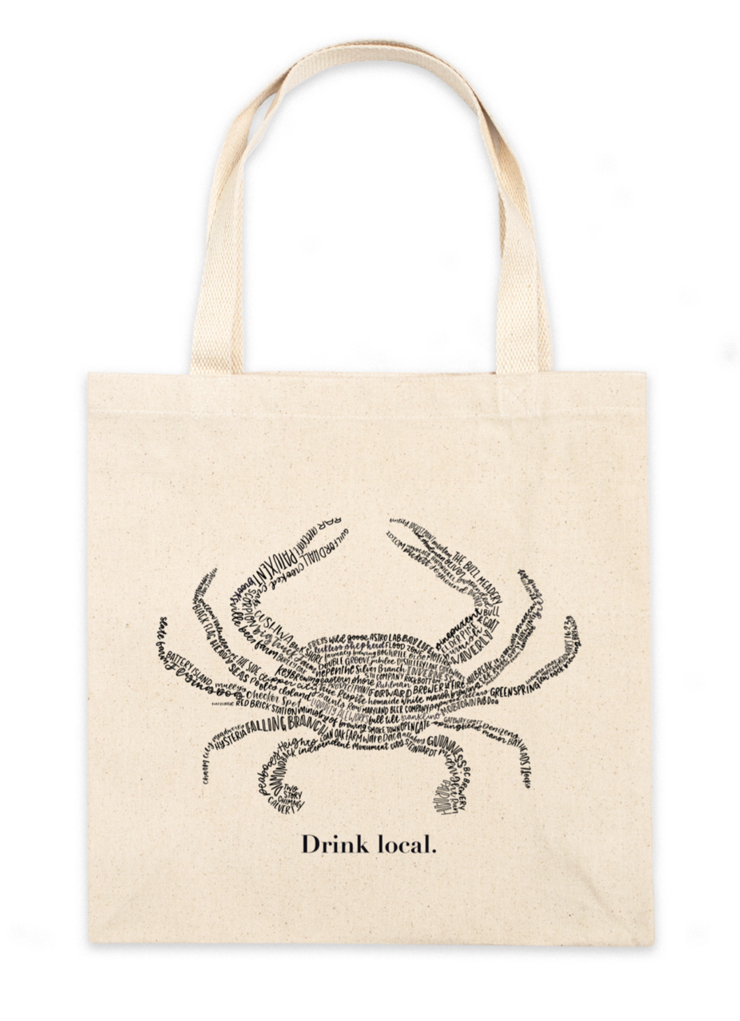 Drink Local Maryland Crab Tote Bag